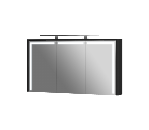 Дзеркальна шафа Botticelli Botticelli Levanto LvM-128 чорна