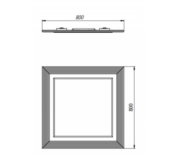 Дзеркало Botticelli Treviso TM-80 чорне з LED-підсвіткою