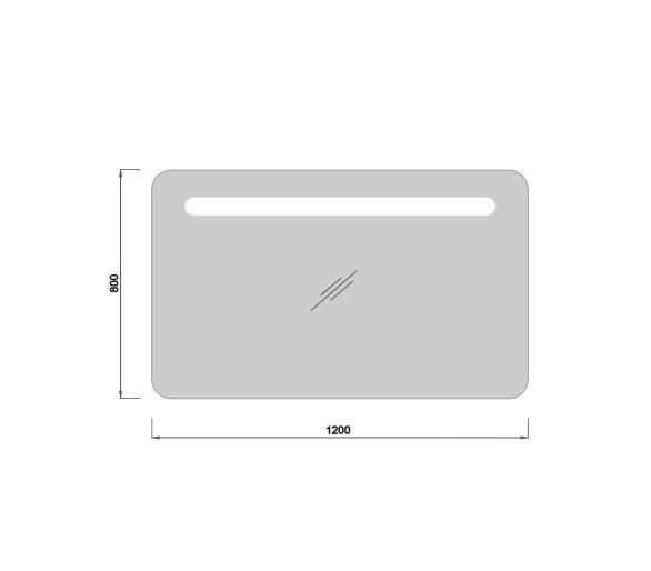 Зеркало MDD Baki 120х80 с LED-подсветкой