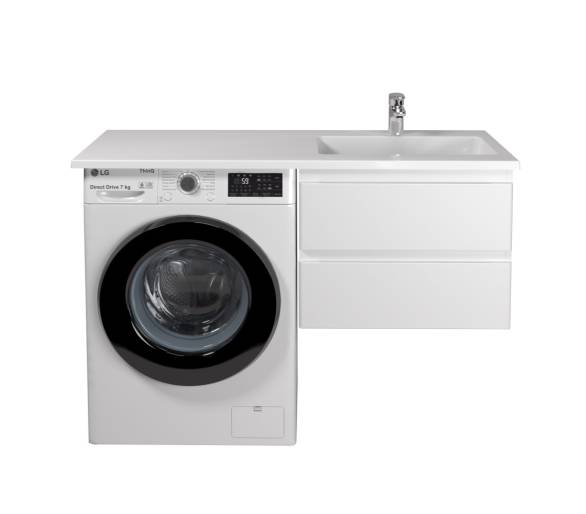 Тумба в ванную подвесная MDD Unik 60-A с умывальником Adam 120 R