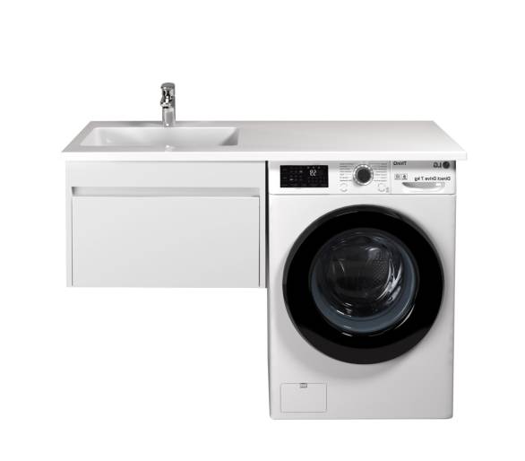 Тумба в ванную подвесная MDD Prime 60-А с умывальником Adam 120 L