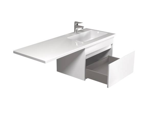 Тумба в ванную подвесная MDD Prime 60-А с умывальником Adam 120 R
