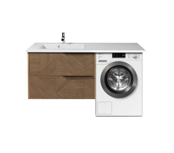 Тумба в ванную подвесная MDD Cubic 80-A с умывальником Adam 140 L