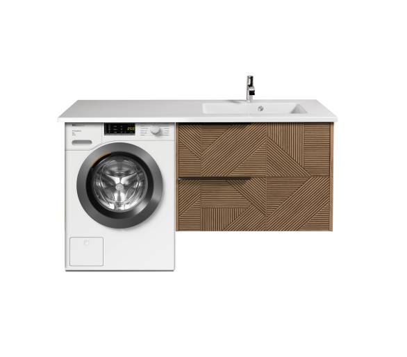 Тумба в ванную подвесная MDD Cubic 80-A с умывальником Adam 140 R