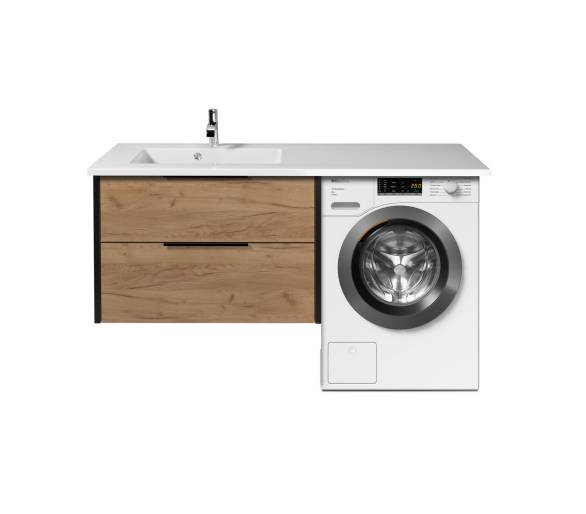 Тумба в ванную подвесная MDD Line Craft 80 с умывальником Adam 140 L