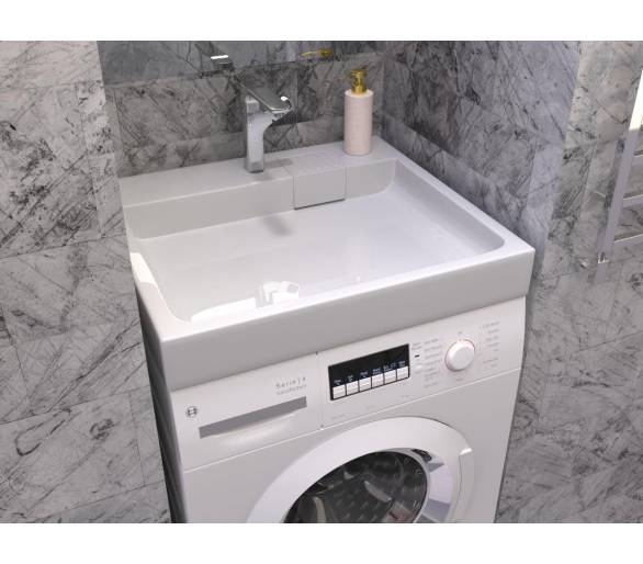 Акриловый умывальник на стиральную машину Redokss San DEYMOS NEW 60x55x9,5
