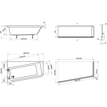 Акриловая ванна Ванна 10°